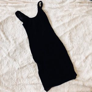 Velvet scoop back mini dress